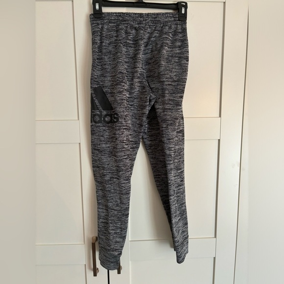 Adidas track pants with large logo gray size youth medium 10/12 - Picture 2 of 4